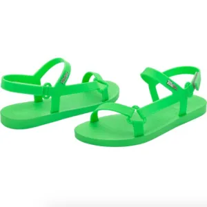 Melissa Sun Downtown Green Strap Sandals