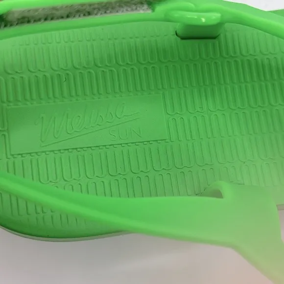 Melissa Sun Downtown Green Strap Sandals