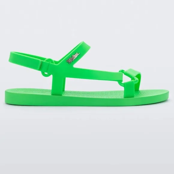 Melissa Sun Downtown Green Strap Sandals