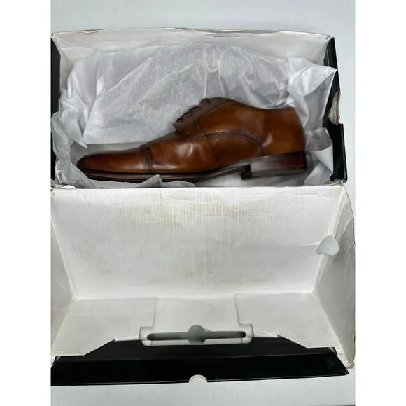 Men’s Aldo Loafers Dress Shoes Galerrang 28 Cognac Brown Lace Up Mens Derby 10.5
