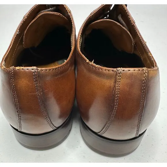 Men’s Aldo Loafers Dress Shoes Galerrang 28 Cognac Brown Lace Up Mens Derby 10.5
