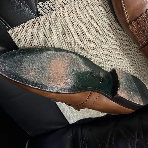 Men's Brown and Black Leather Loafers