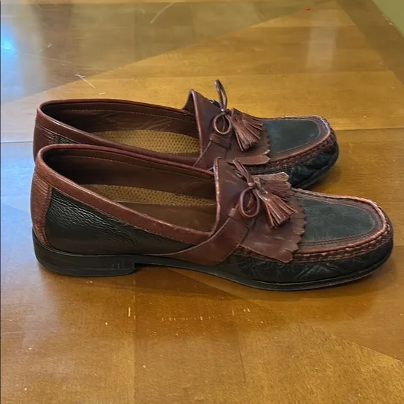 Men's Brown and Black Tassel Loafers