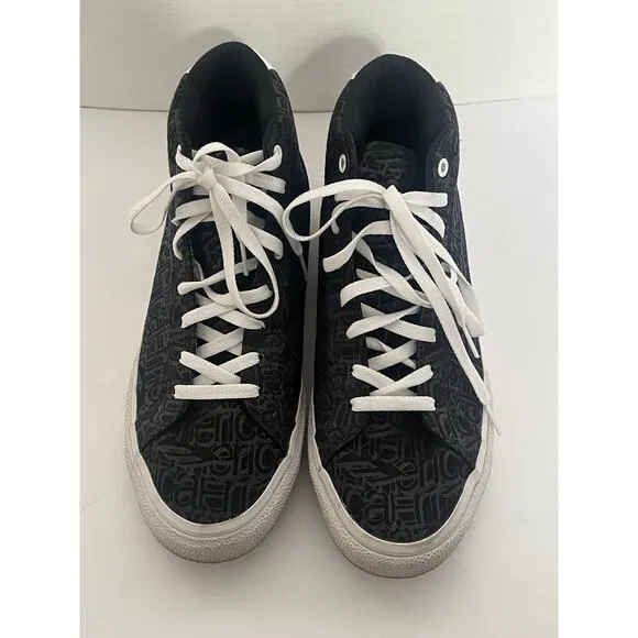 Men's Emerica Black Omen High Top Sneakers Shoes Trainers Size 9