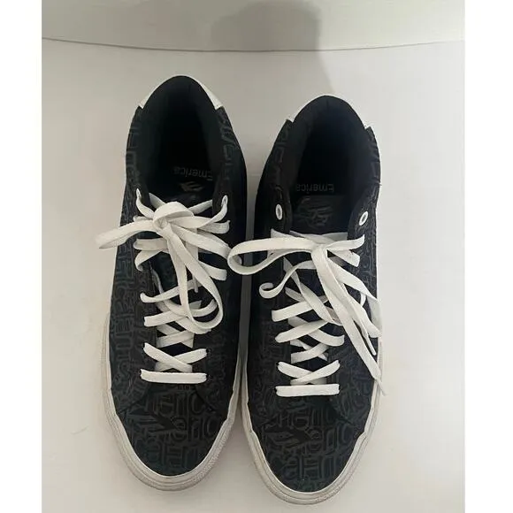 Men's Emerica Black Omen High Top Sneakers Shoes Trainers Size 9
