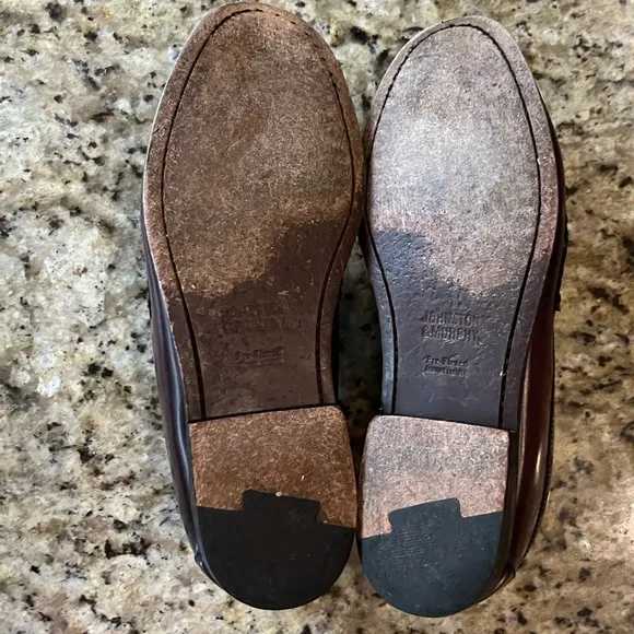 Men’s Johnston &amp; Murphy Burgundy Loafers, Size 10.5