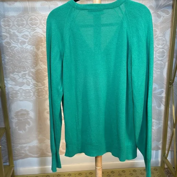 Men’s Vintage Christian Dior Monsieur Green V-Neck Acrylic Sweater