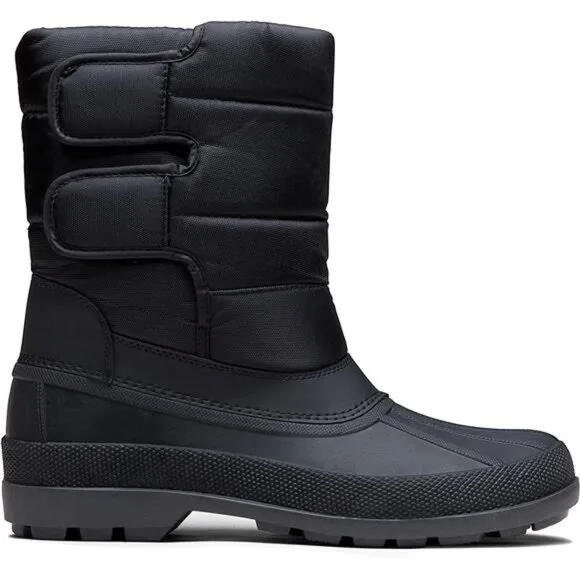Men's Waterproof Insulated Warm Fur Lined Duck Outdoor Winter Boots