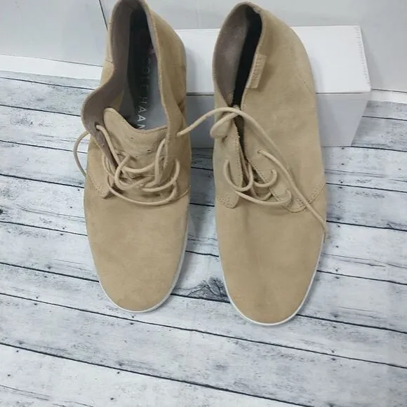 Mens Cole Haa High Top Sneakers Tan Suede Size 10M