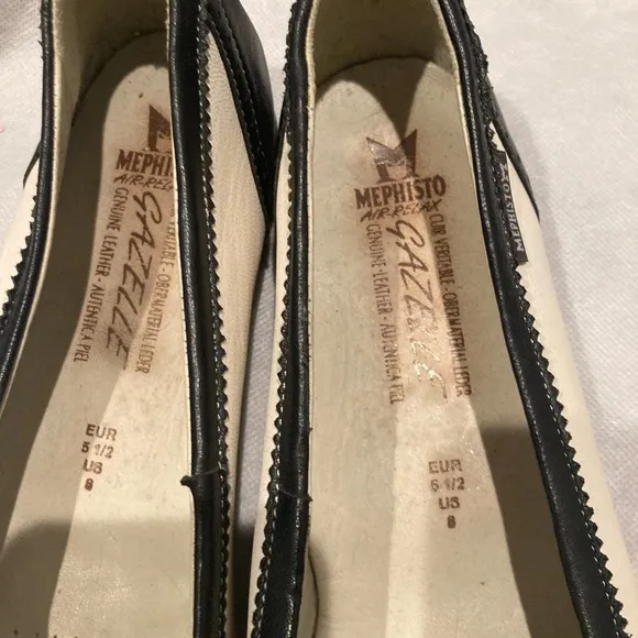 Mephisto Two Tone Bow Ballet Flats