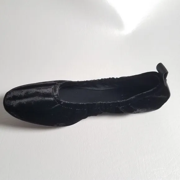 Mercedes Castillo Black Velvet Ballet Flats