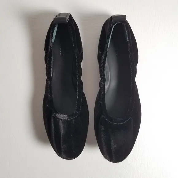 Mercedes Castillo Black Velvet Ballet Flats