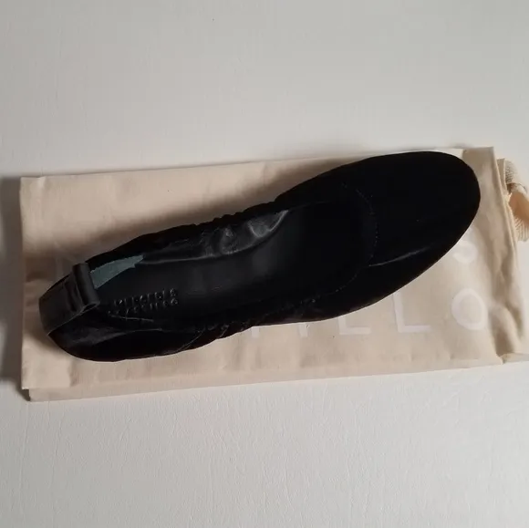 Mercedes Castillo Black Velvet Ballet Flats
