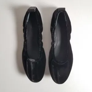 Mercedes Castillo Black Velvet Ballet Flats