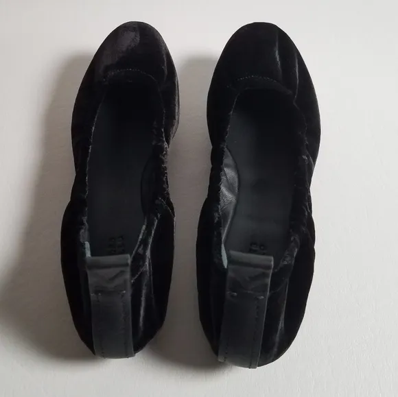 Mercedes Castillo Black Velvet Ballet Flats