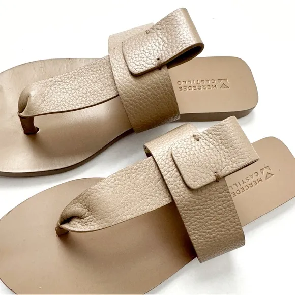 MERCEDES CASTILLO ‘MC-Tanna’ Flat Leather Sandals Size 9.5