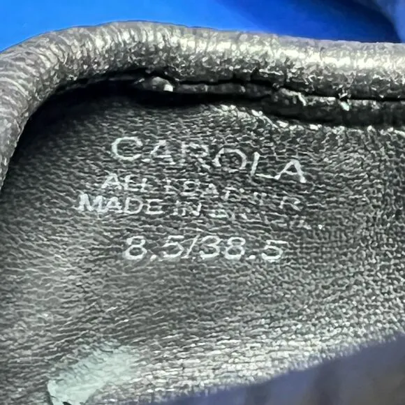 Mercedes Castillo Womens Carola Black Pebbled Leather Ballet Flats EU38.5/US8.5