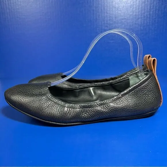 Mercedes Castillo Womens Carola Black Pebbled Leather Ballet Flats EU38.5/US8.5