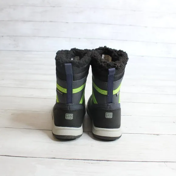 Merrell Baby Boy Winter Snow Boots Infant Size 4 Navy Black Gray Lime