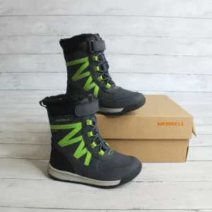 Merrell Baby Boy Winter Snow Boots Infant Size 4 Navy Black Gray Lime