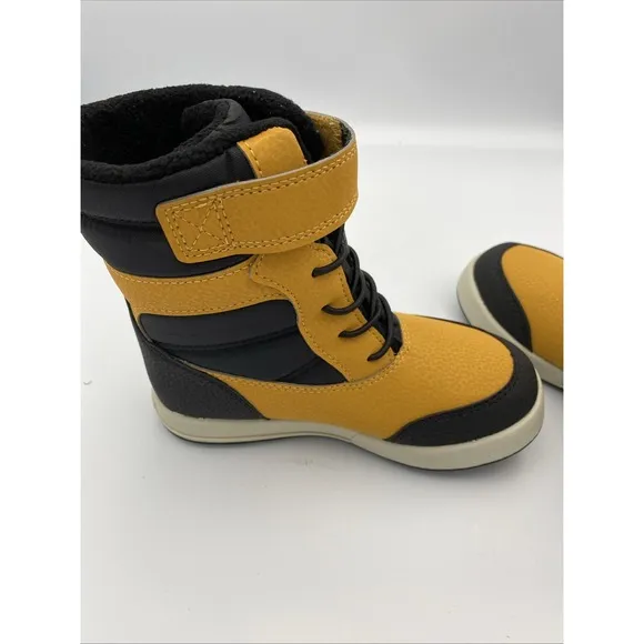 Merrell Boys Snow Boots Snow Ridge Size 12 M Black Yellow NWOB