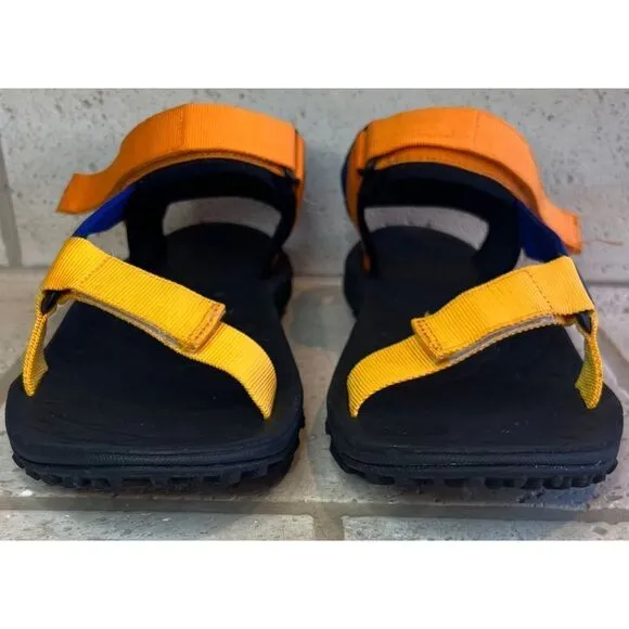 Merrell Men’s Kahuna Blue Orange Strappy Sandals Hook Loop Vibram Men Sz 11