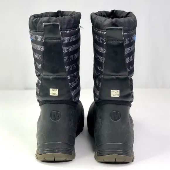 Merrell Snow Quest Lite snow boots grey black pixelated pixels waterproof 6