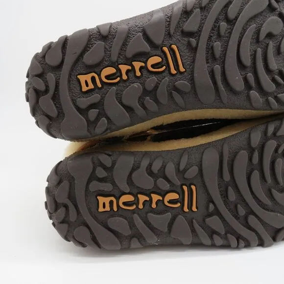 MERRELL Women's Brown Leather Tremblant Mid Polar Waterproof Boots 6 Faux Fur