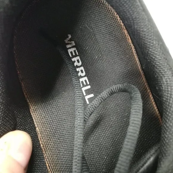 Merrell World Legend 2 Mens Classic Black Leather Lace Up Loafer Size 8.5