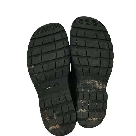 Merrell World Legend 2 Mens Classic Black Leather Lace Up Loafer Size 8.5