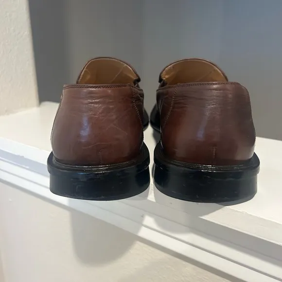 Mezlan Brown Leather Loafers Mens Size 12 M Made In Spain Dress Shoe
