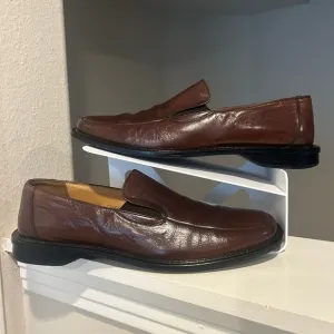 Mezlan Brown Leather Loafers Mens Size 12 M Made In Spain Dress Shoe