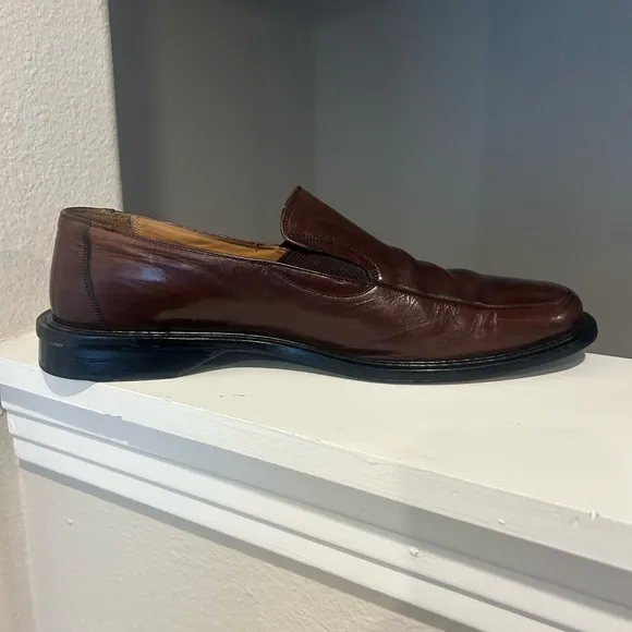 Mezlan Brown Leather Loafers Mens Size 12 M Made In Spain Dress Shoe