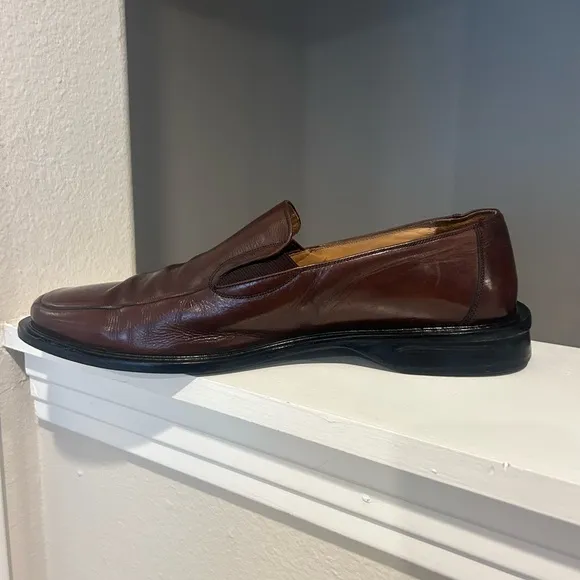 Mezlan Brown Leather Loafers Mens Size 12 M Made In Spain Dress Shoe
