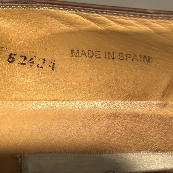 Mezlan Brown Leather Loafers Mens Size 12 M Made In Spain Dress Shoe