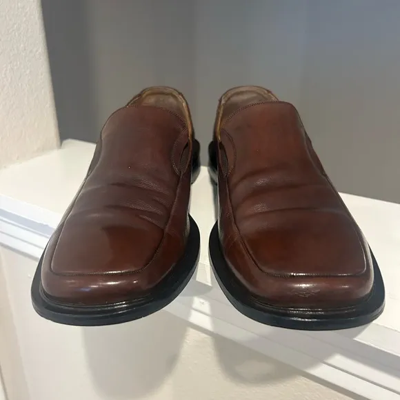 Mezlan Brown Leather Loafers Mens Size 12 M Made In Spain Dress Shoe