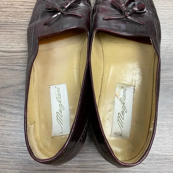 Mezlan Burgundy Tassel Wingtip Loafers 10.5 M