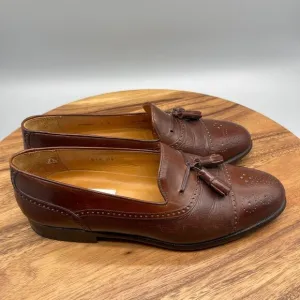 Mezlan Havana Loafers Mens Size 8 M Brown Leather Tassel Cap Toe Slip On Dress
