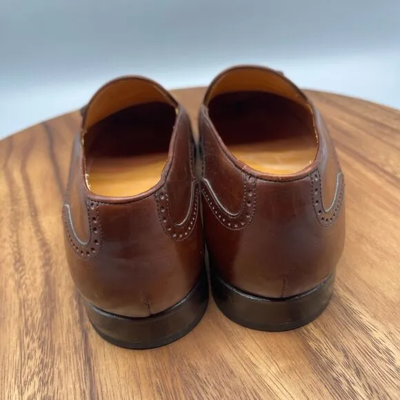 Mezlan Havana Loafers Mens Size 8 M Brown Leather Tassel Cap Toe Slip On Dress