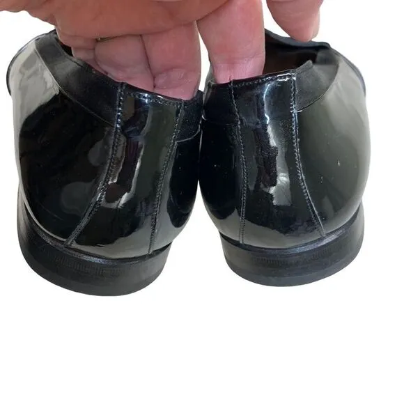Mezlan Mirage Black Patent Leather Formal Tuxedo Dress Shoes 8.5 WIDE Loafers