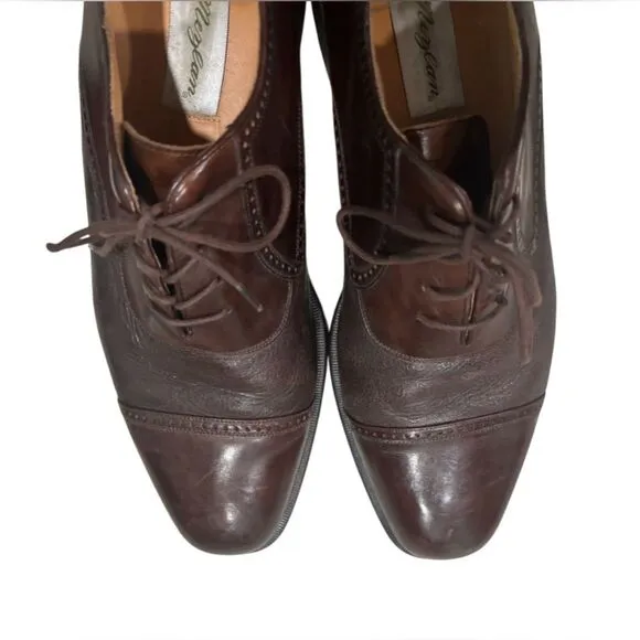 Mezlan Nicola Men's Deerskin Dress Shoes Loafers Size 13M Brown Lace Up