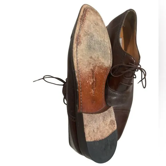 Mezlan Nicola Men's Deerskin Dress Shoes Loafers Size 13M Brown Lace Up