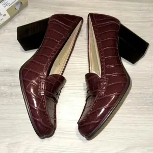 Michael Kors 9.5 Burgundy Buchanan mid loafer Pumps