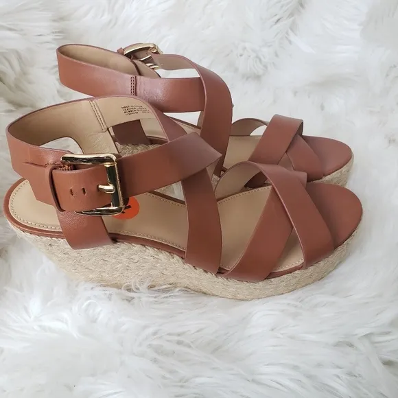 Michael Kors celia mid platform brown sandal