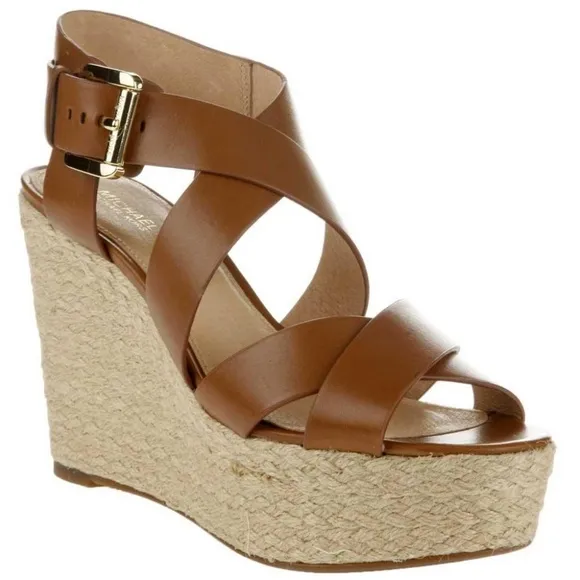 Michael Kors celia mid platform brown sandal