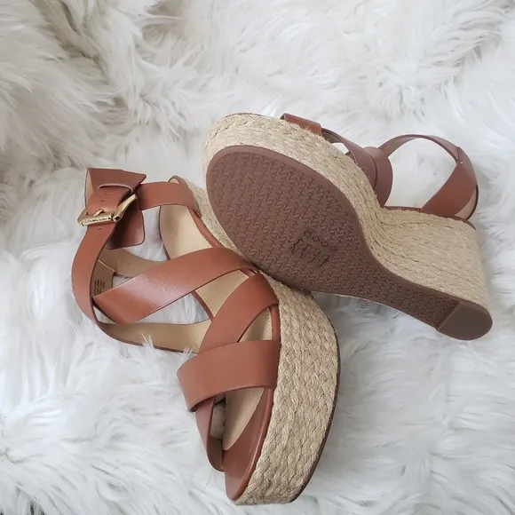 Michael Kors celia mid platform brown sandal