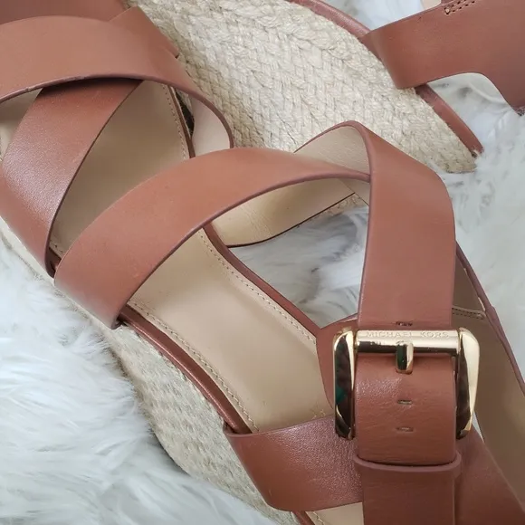 Michael Kors celia mid platform brown sandal