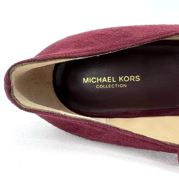 Michael Kors Collection Kallie Suede Flats in Wine Size EU 39.5 = US 9.5 New!