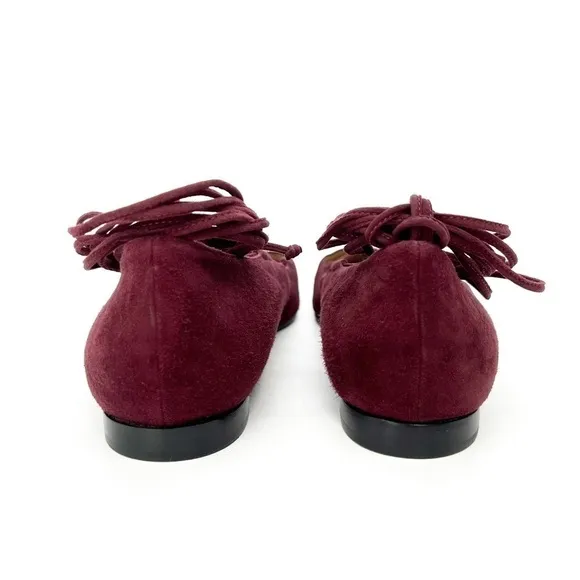 Michael Kors Collection Kallie Suede Flats in Wine Size EU 39.5 = US 9.5 New!