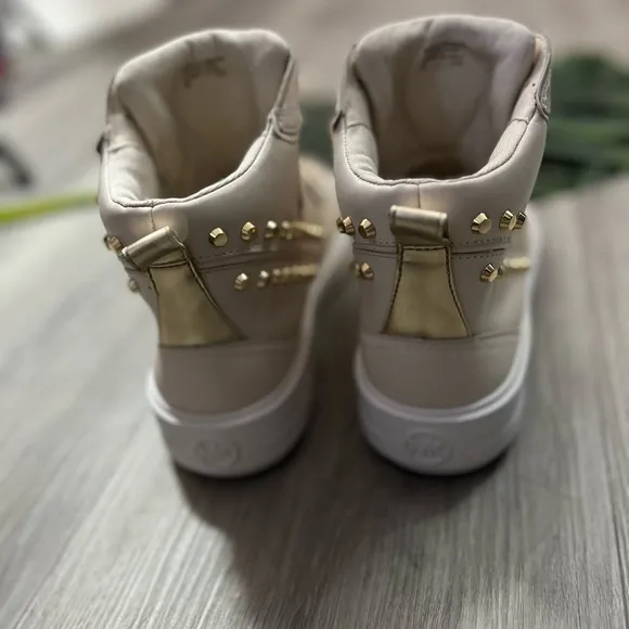 Michael Kors Emmett Stripe High-Top Sneakers (Light Cream) ✨brand new✨
